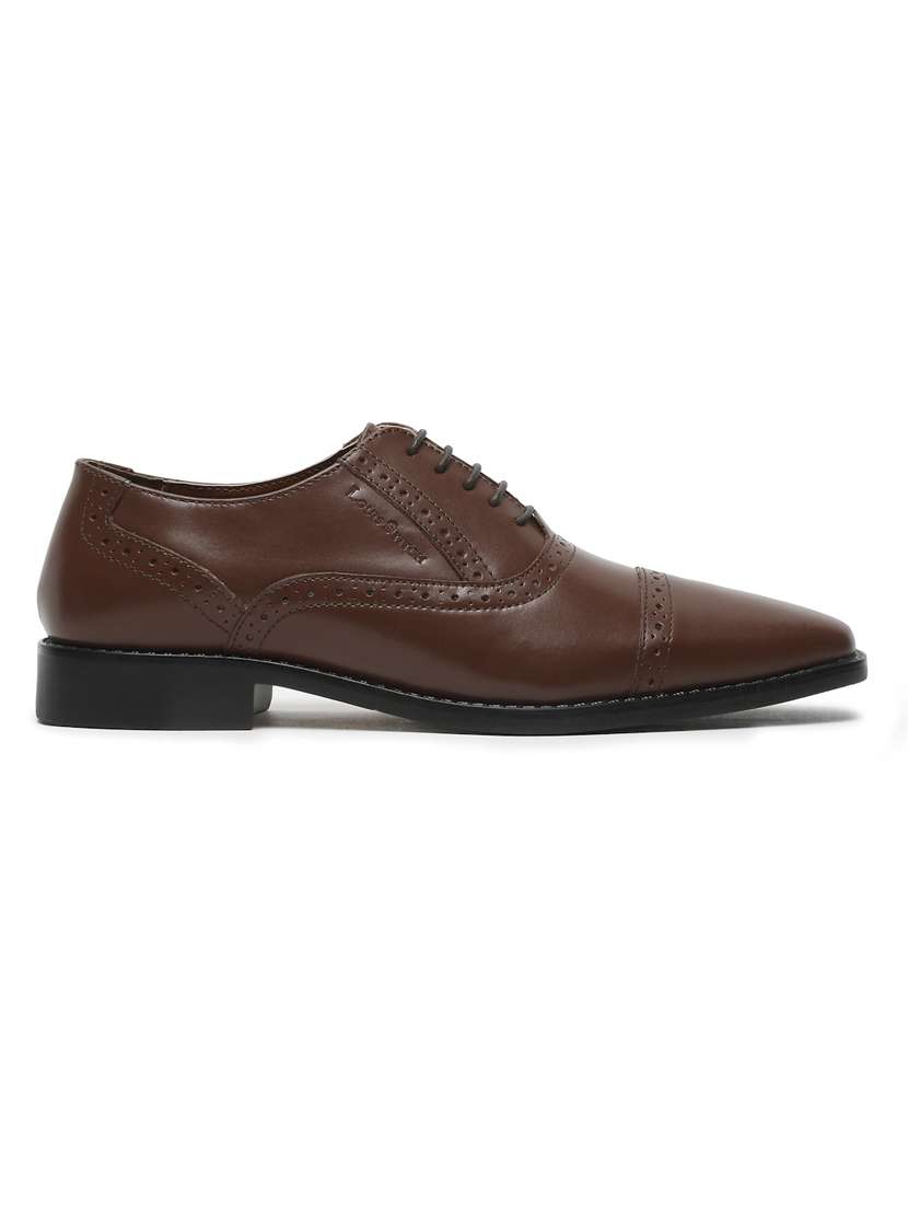 men solid lace-up oxfords - 21748002 -  Standard Image - 3