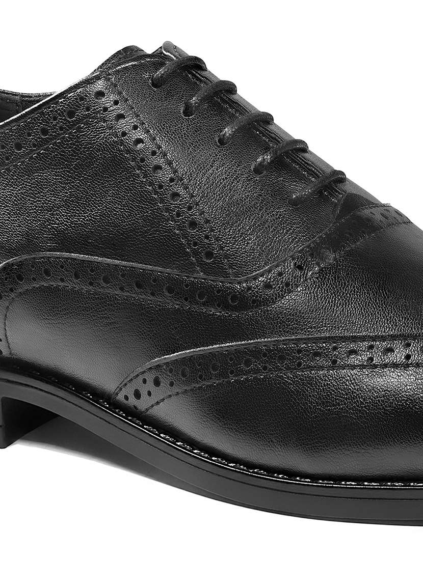 Men Solid Lace-up Brouges - 21748023 -  Standard Image - 3