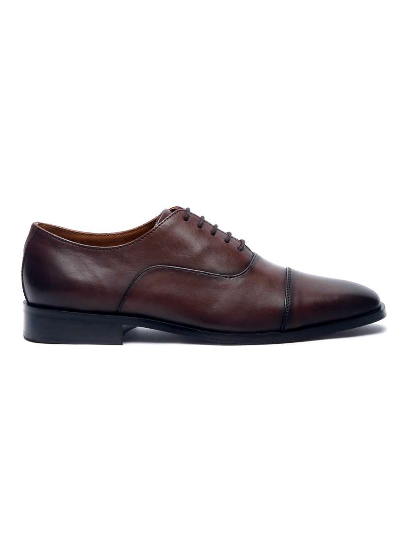 men solid lace-up oxfords - 21748041 - Standard Image - 3