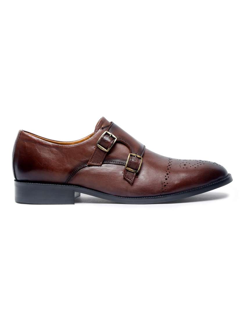 men solid slip on monk straps - 21748050 -  Standard Image - 3