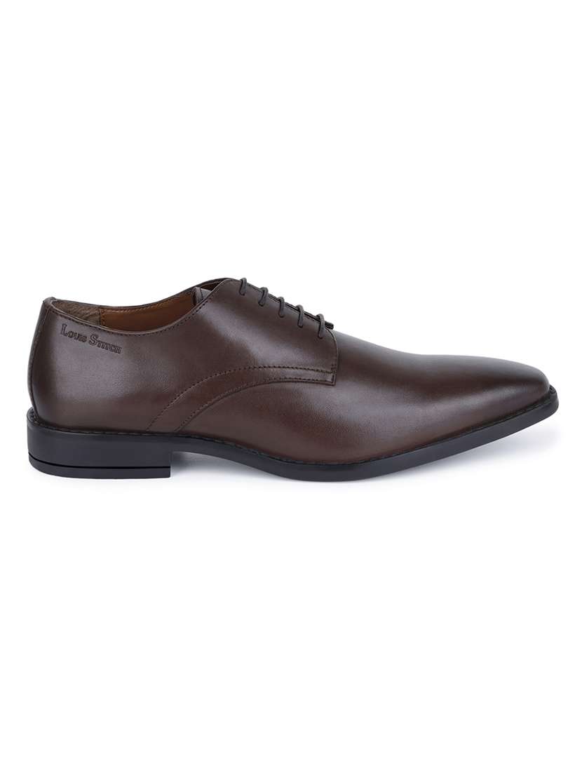 men solid lace-up derbys - 21748066 -  Standard Image - 3