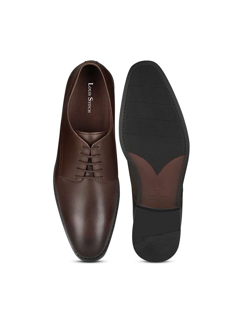 men solid lace-up derbys - 21748066 -  Standard Image - 5