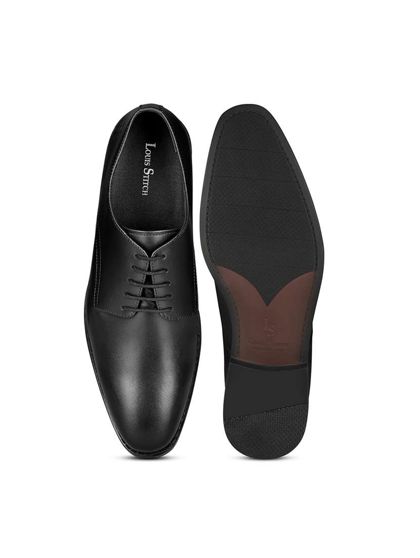 men solid lace-up derbies - 21748069 -  Standard Image - 5