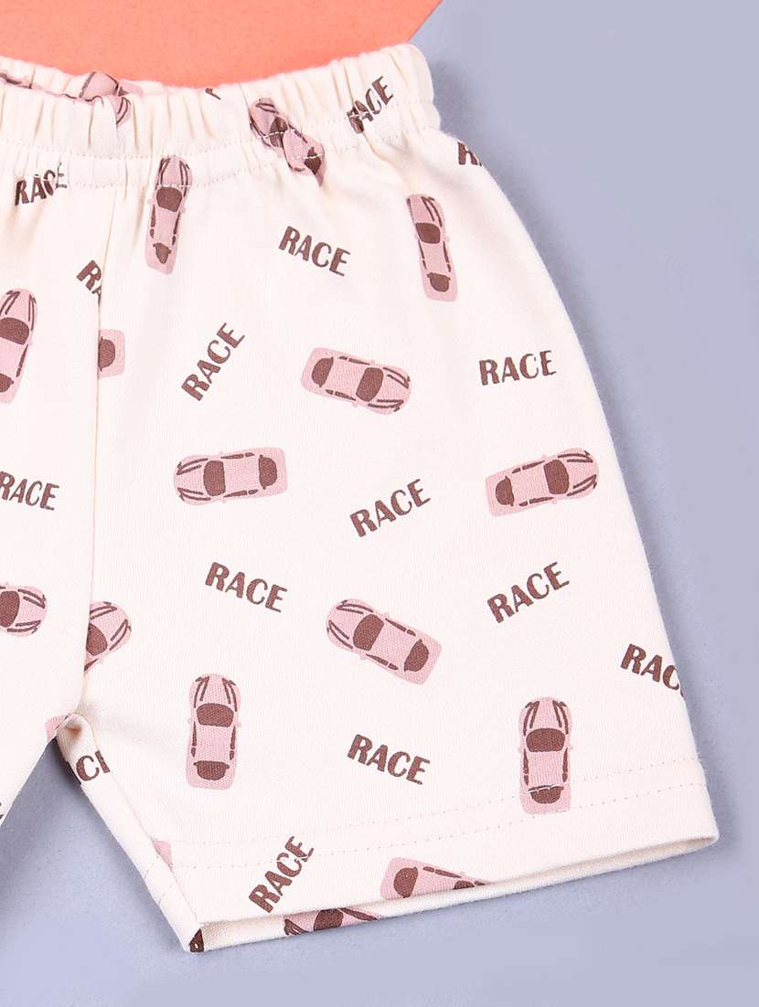 kids printed t-shirt and short co-ord set - 21748162 - Standard Image - 3