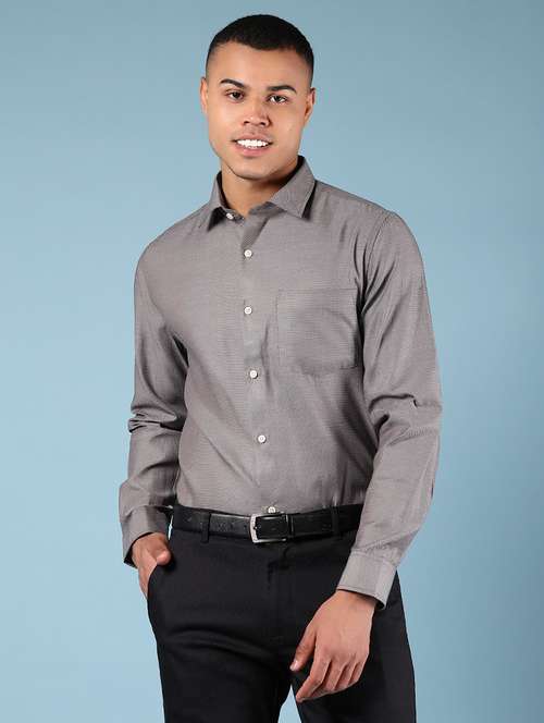 men solid long sleeve regular fit formal shirt - 21748171 -  Standard Image - 0