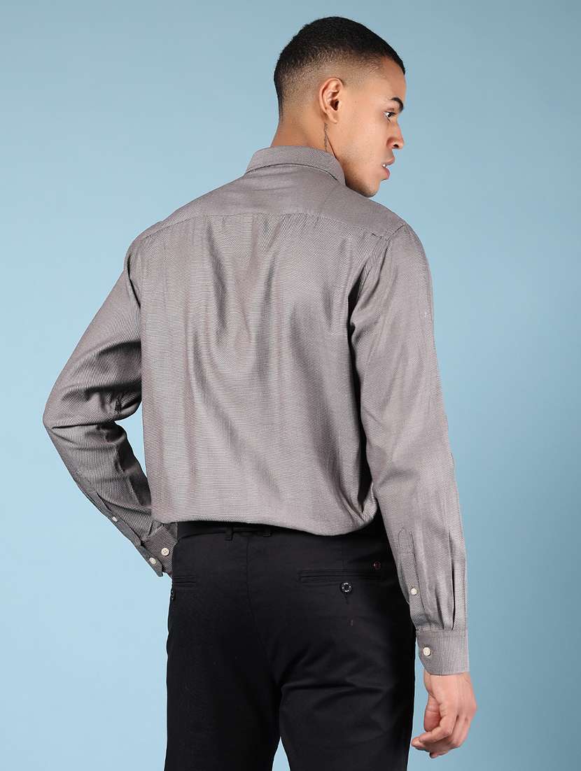 men solid long sleeve regular fit formal shirt - 21748171 -  Standard Image - 3