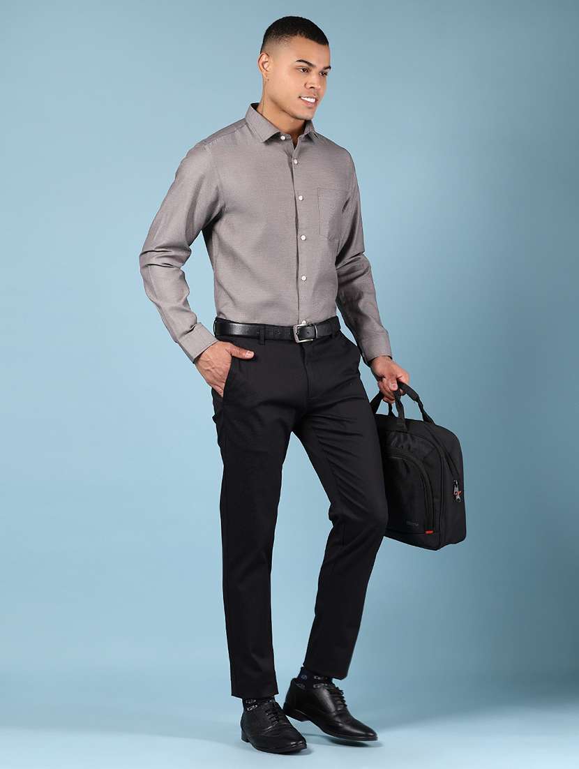 men solid long sleeve regular fit formal shirt - 21748171 -  Standard Image - 5
