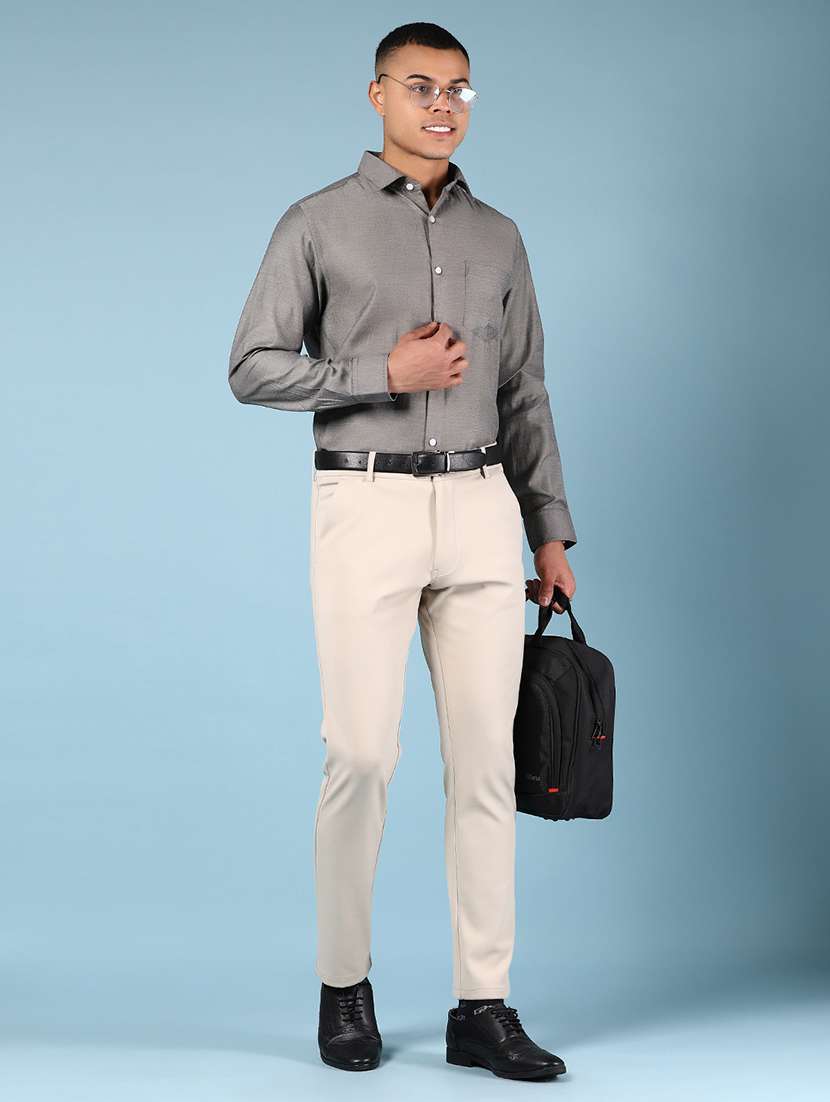 men solid long sleeve regular fit formal shirt - 21748173 -  Standard Image - 5