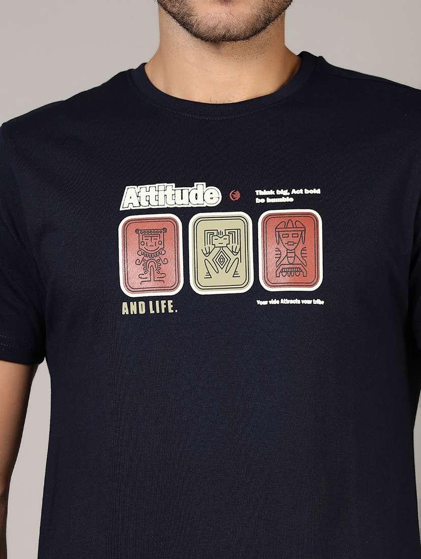 blue cotton back print tshirt - 21748188 -  Standard Image - 3