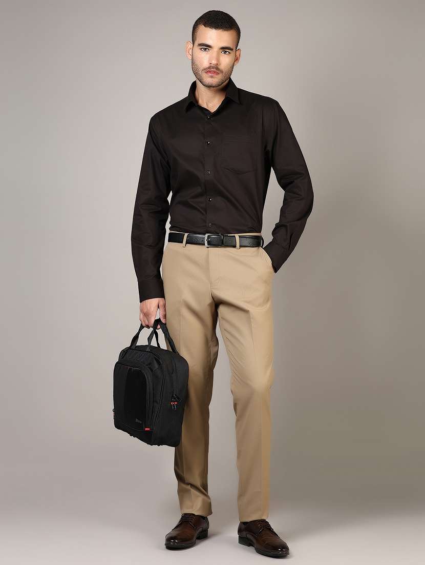 men solid long sleeve regular fit formal shirt - 21748233 -  Standard Image - 3