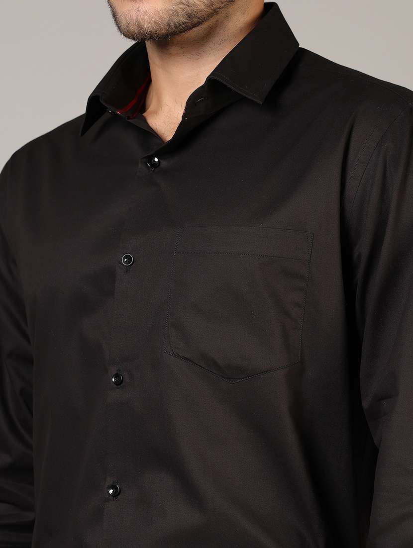 men solid long sleeve regular fit formal shirt - 21748233 -  Standard Image - 5