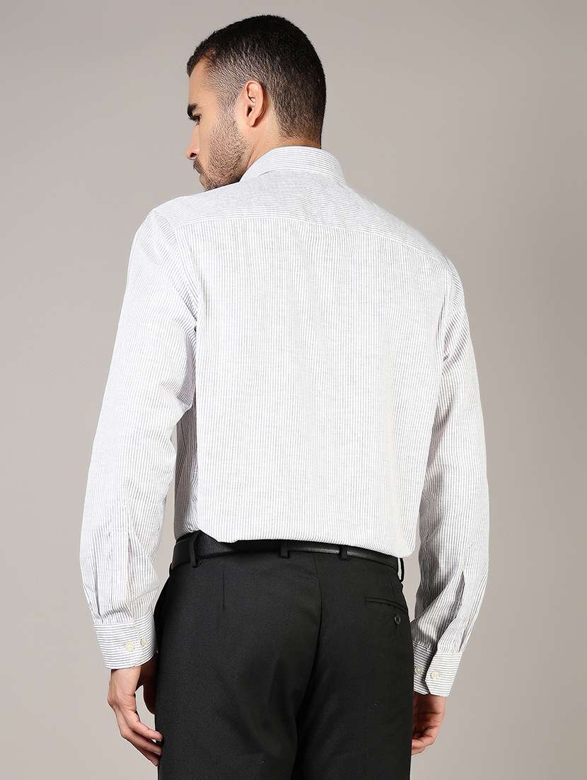 men striped long sleeve regular fit formal shirt - 21748238 - Standard Image - 3