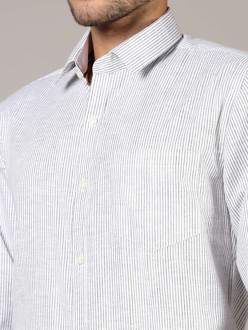 men striped long sleeve regular fit formal shirt - 21748238 - Standard Image - 5