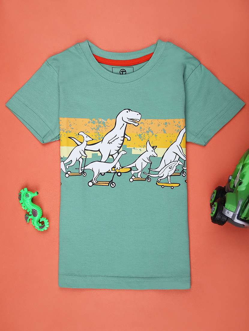 boys printed short sleeve regular fit t-shirt - 21748242 - Zoom Image - 0