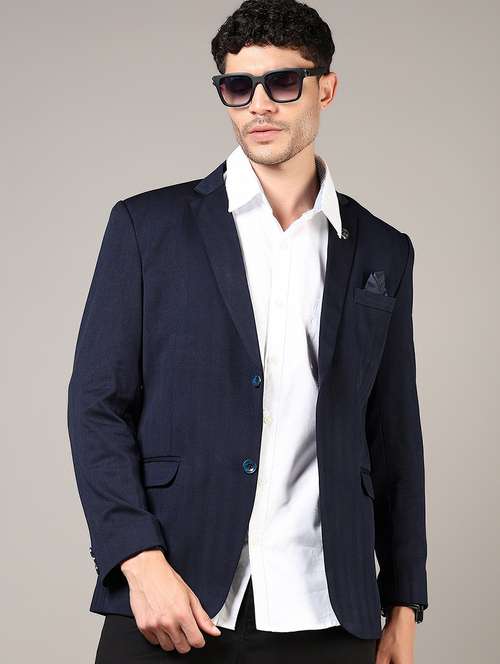 men lapel collar single breasted casual blazer - 21748258 -  Standard Image - 0