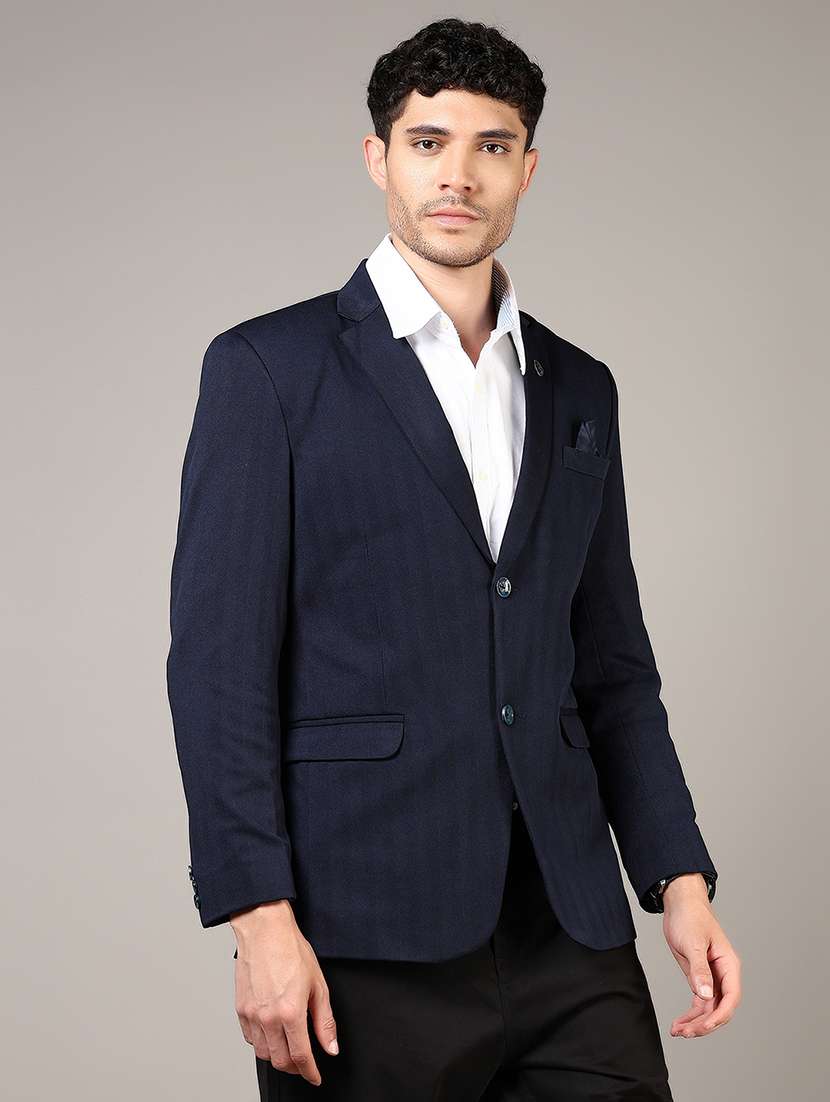 men lapel collar single breasted casual blazer - 21748258 -  Standard Image - 3