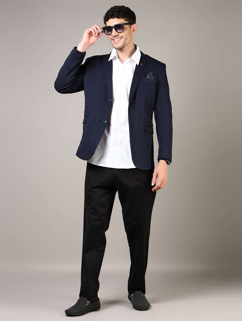 men lapel collar single breasted casual blazer - 21748258 -  Standard Image - 5