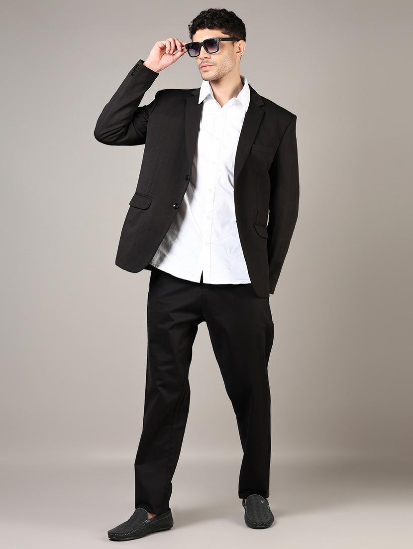 men lapel collar single breasted casual blazer - 21748259 - Standard Image - 5