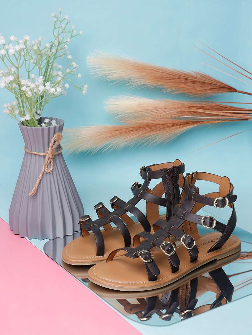 women solid gladiators sandal - 21748341 -  Zoom Image - 0