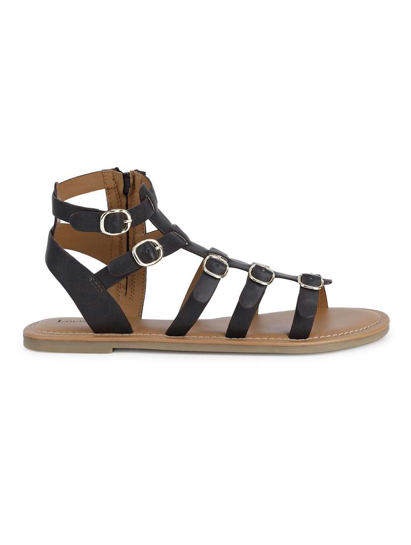 women solid gladiators sandal - 21748341 -  Standard Image - 3
