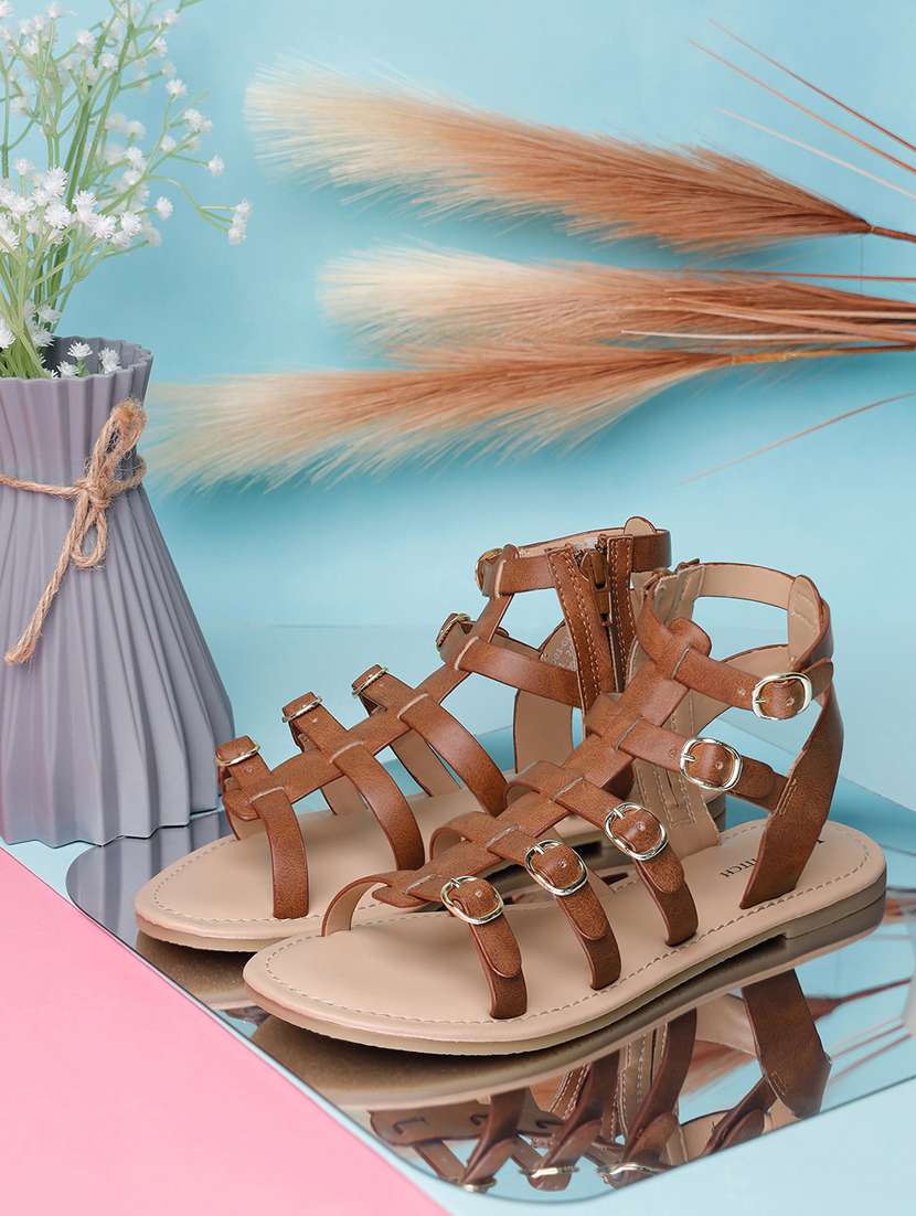 women solid gladiators sandal