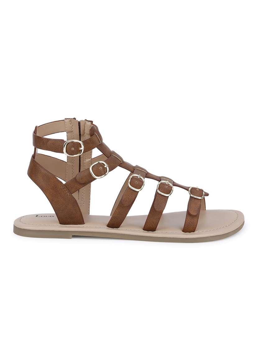 women solid gladiators sandal - 21748342 -  Standard Image - 3
