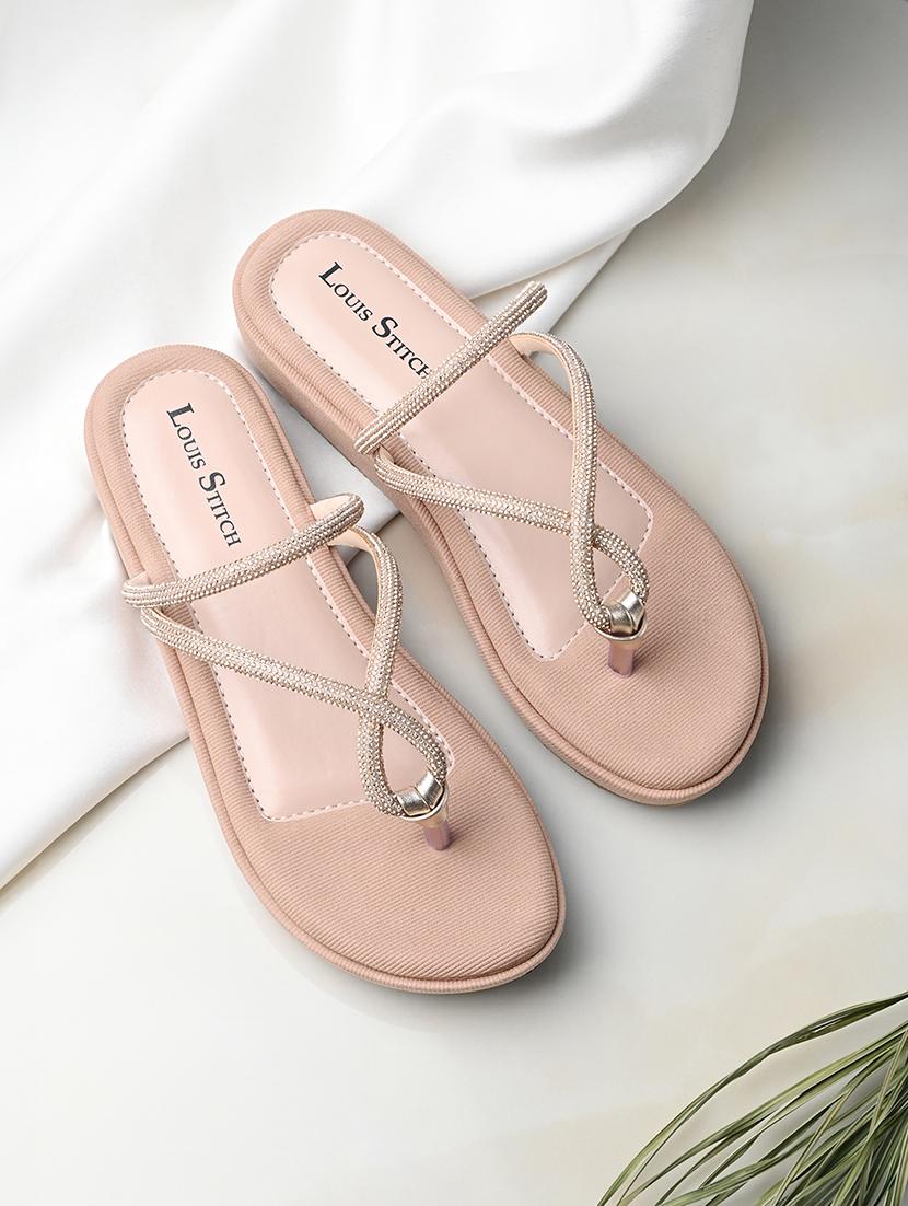 women pink slip on sandal - 21748396 -  Zoom Image - 0