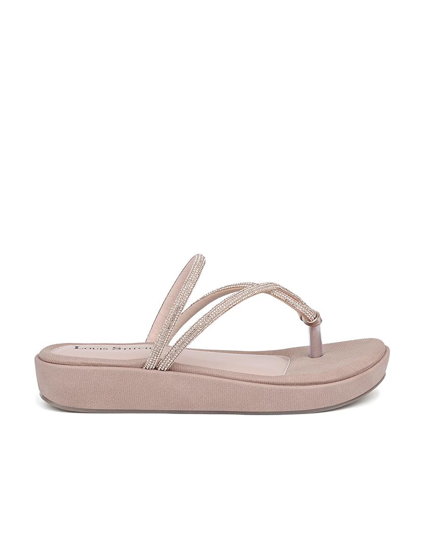 women pink slip on sandal - 21748396 - Standard Image - 3