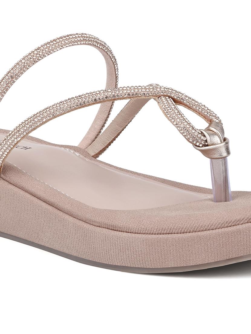 women pink slip on sandal - 21748396 - Standard Image - 5