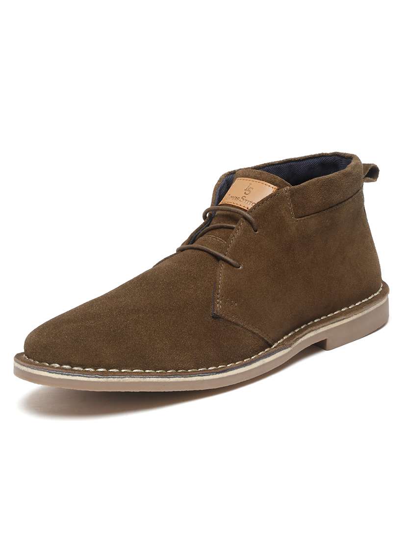 olive italian suede leather british stitch down chukka boots - 21748443 - Standard Image - 3