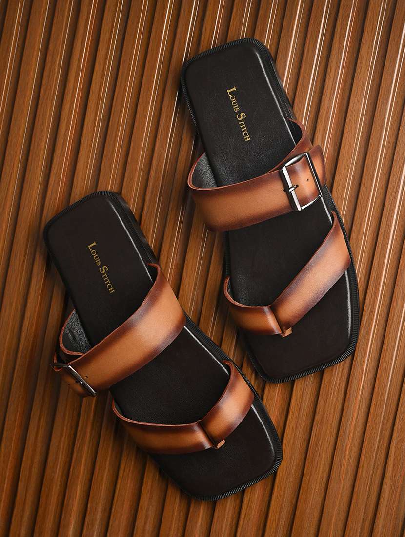 men solid toe separator sandal