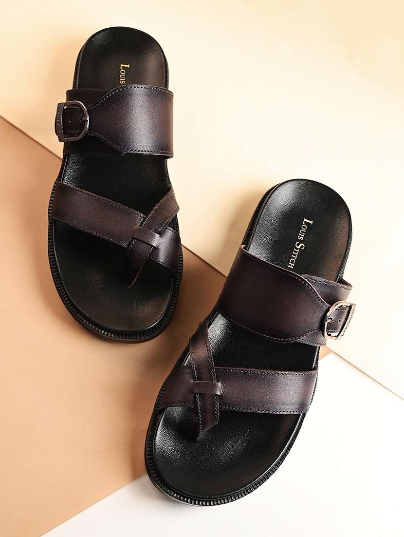 men solid toe separator sandal