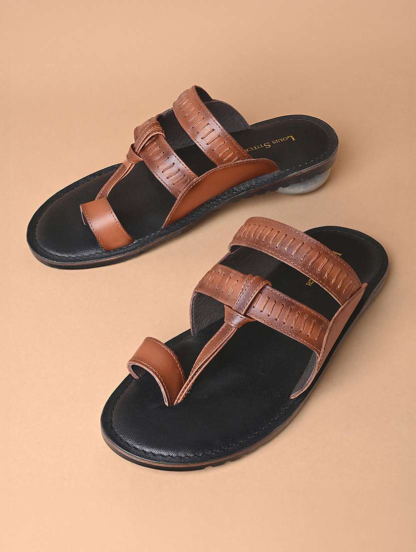 men solid one toe sandals