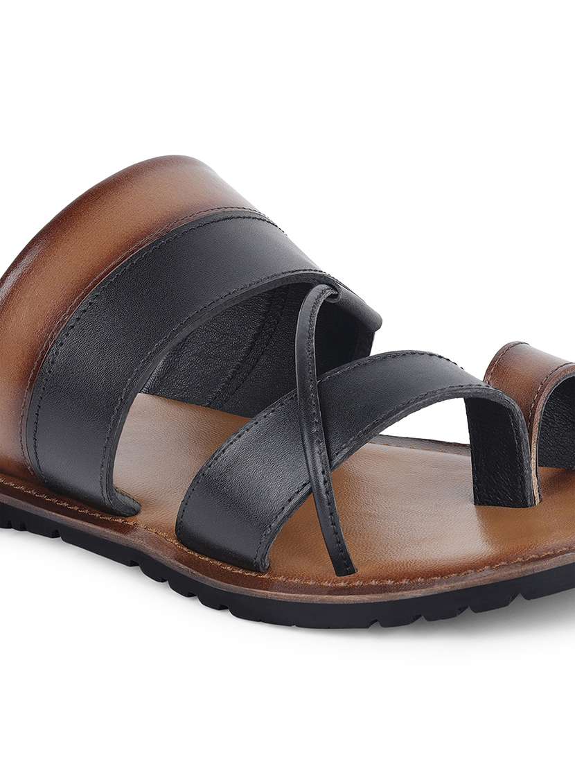 men solid slip on sandal - 21748474 - Standard Image - 3