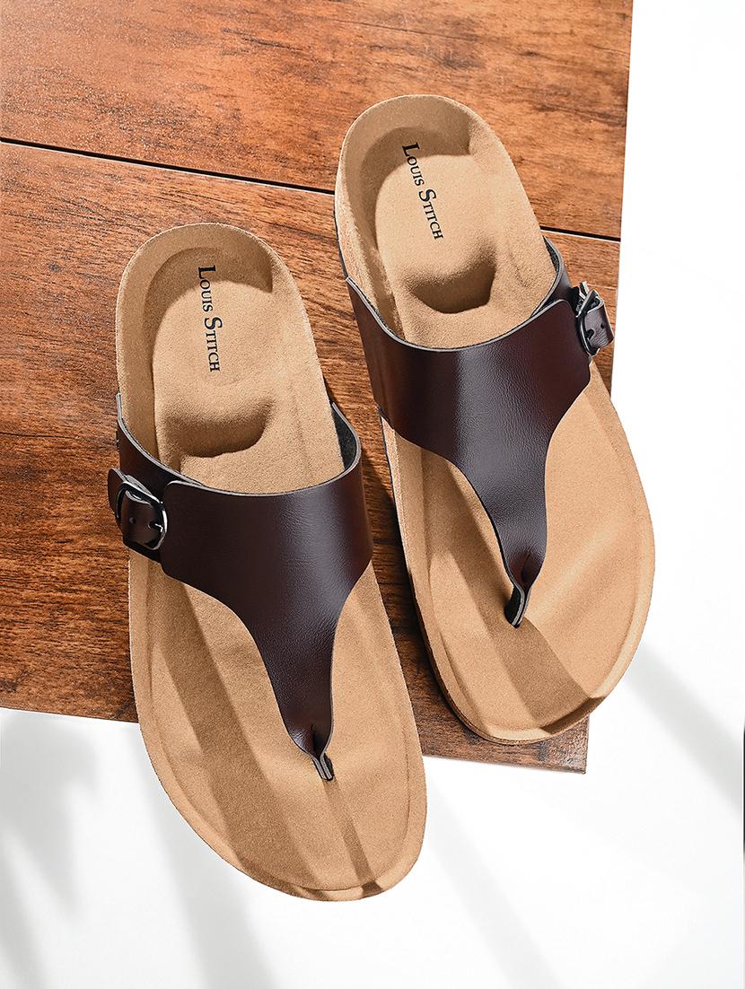 men solid toe separator sandal