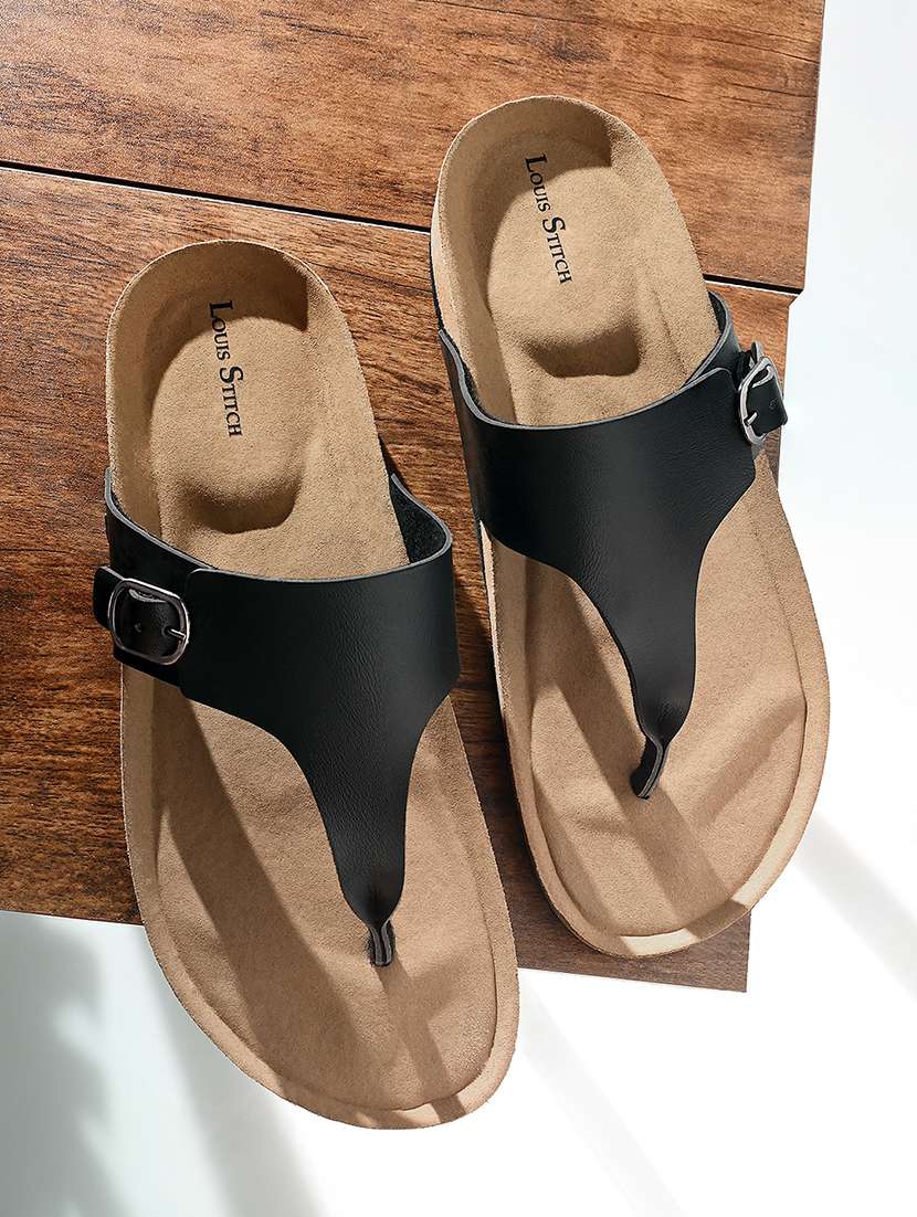 men solid toe separator sandals