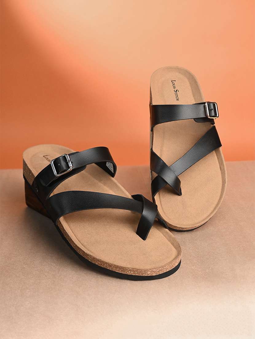 men solid slip on sandal