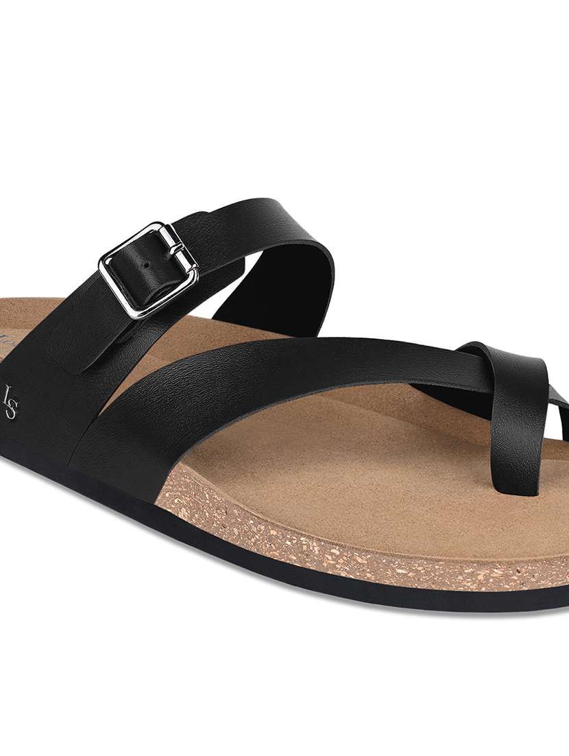 men solid slip on sandal - 21748484 -  Standard Image - 3