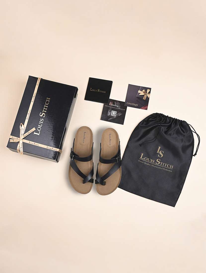 men solid slip on sandal - 21748484 -  Standard Image - 5