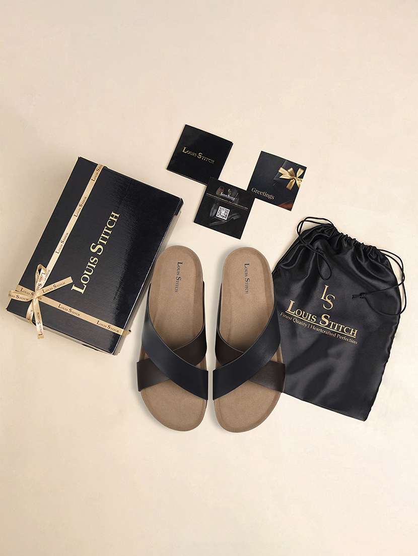 men solid slip on sandal - 21748489 -  Standard Image - 5