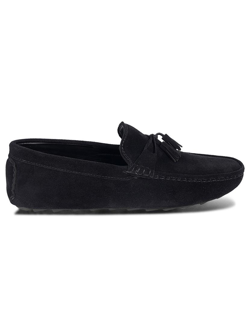 men solid slip on tassel detailed loafers - 21748520 - Standard Image - 3