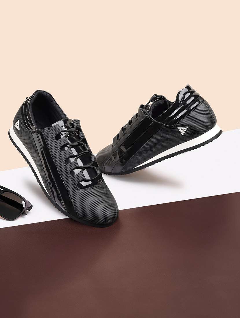 black lace up sneakers