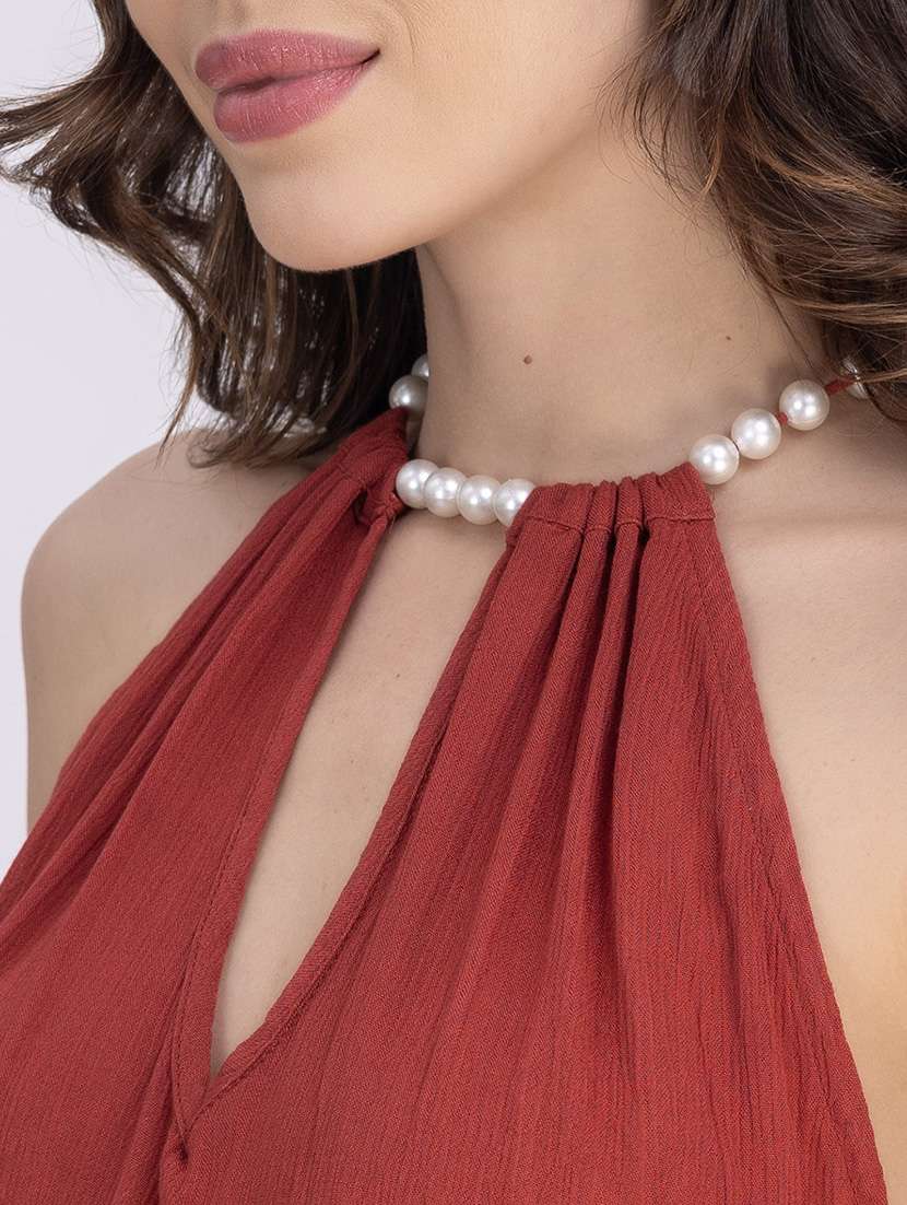 women solid top and trouser co-ord set - 21748642 -  Standard Image - 5