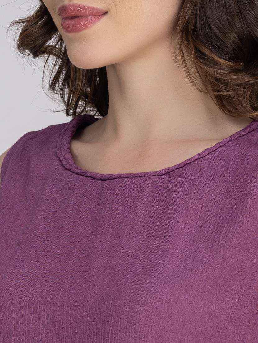 women solid top and trouser co-ord set - 21748647 -  Standard Image - 5