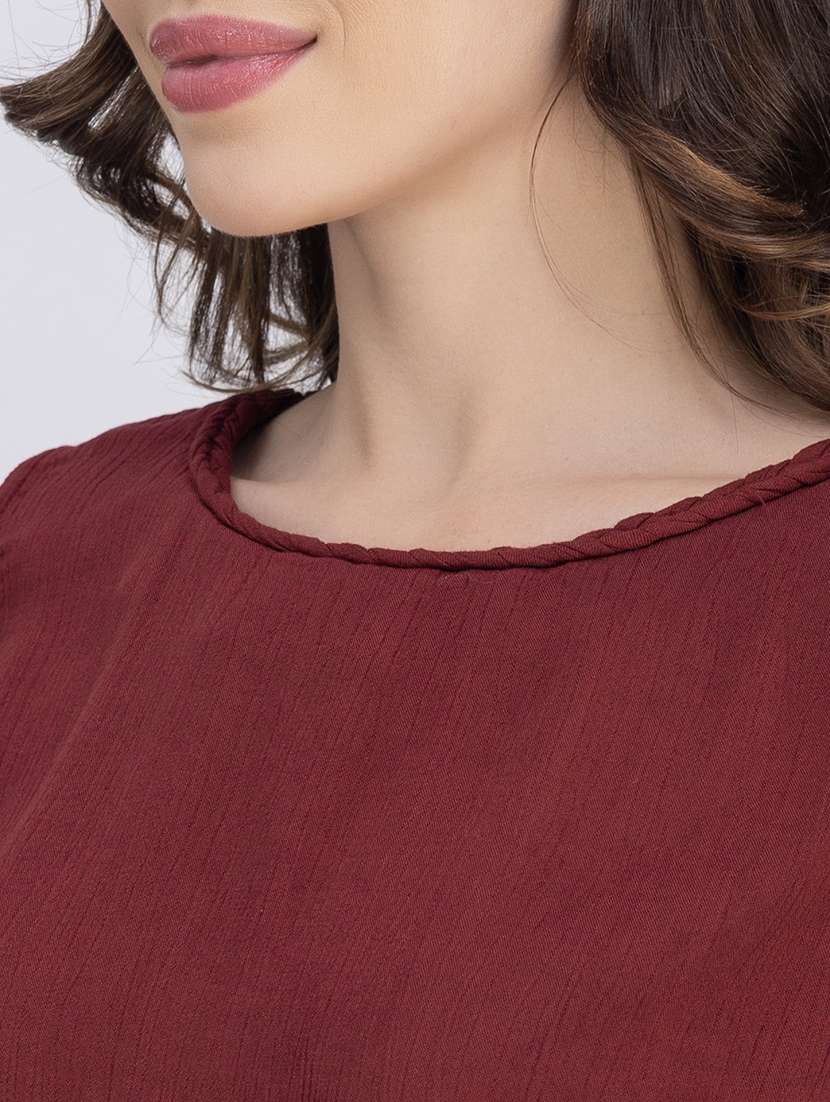 women solid top and trouser co-ord set - 21748648 -  Standard Image - 5