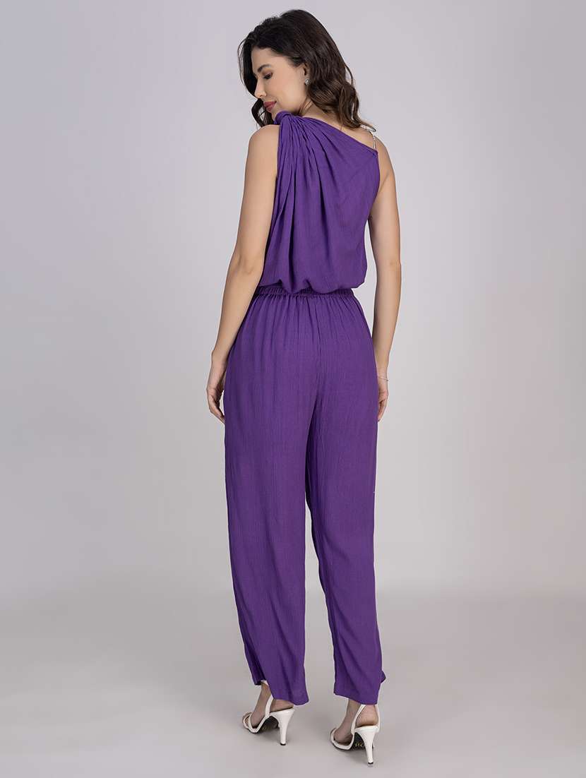 women solid top and trouser co-ord set - 21748650 -  Standard Image - 3