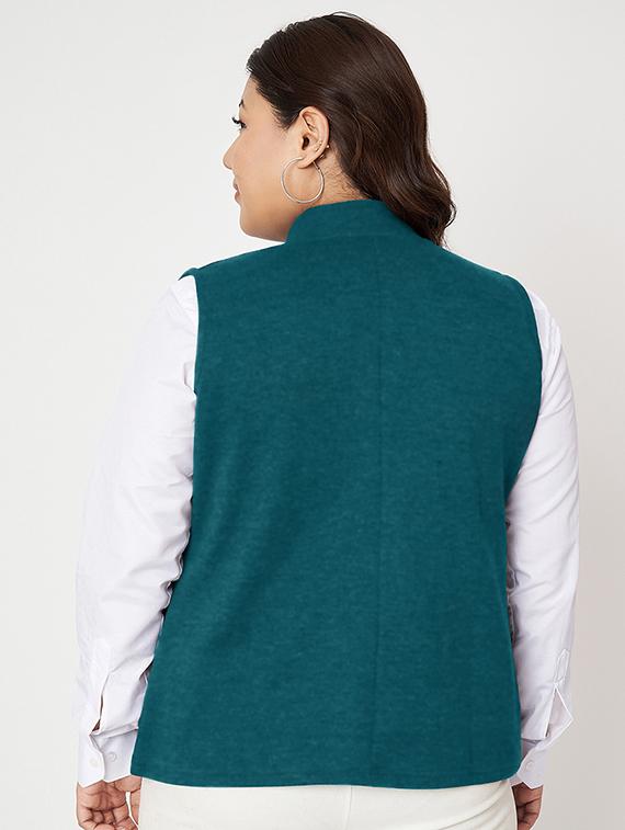 teal fleece regular jacket - 21748708 - Standard Image - 3