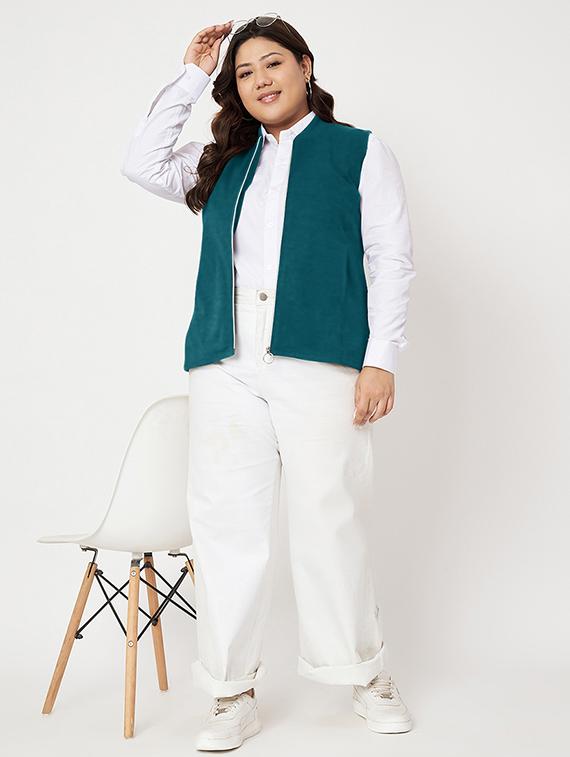 teal fleece regular jacket - 21748708 - Standard Image - 5