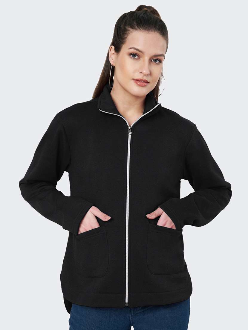 women solid long sleevees regular jacket - 21748712 - Zoom Image - 0