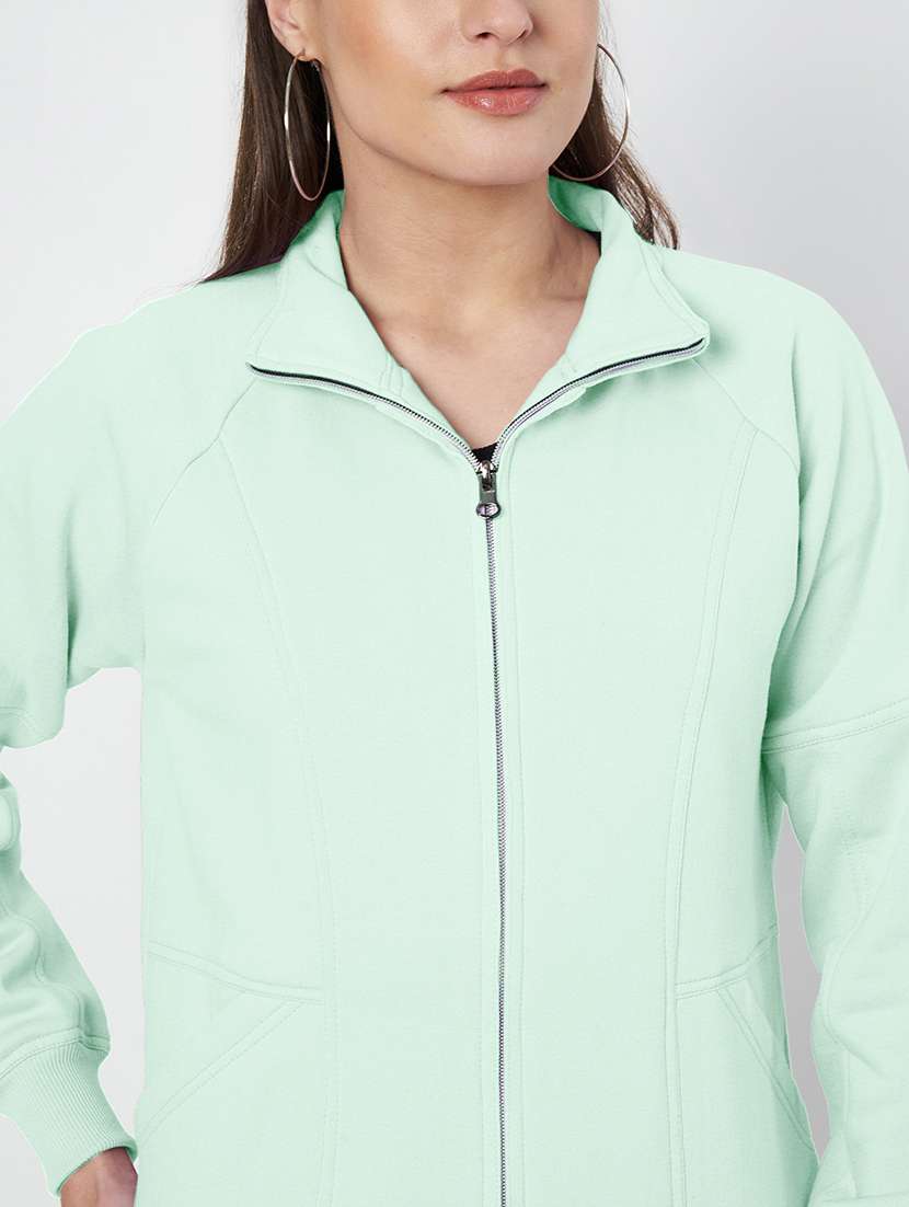 women solid long sleevees regular jacket - 21748734 -  Standard Image - 5